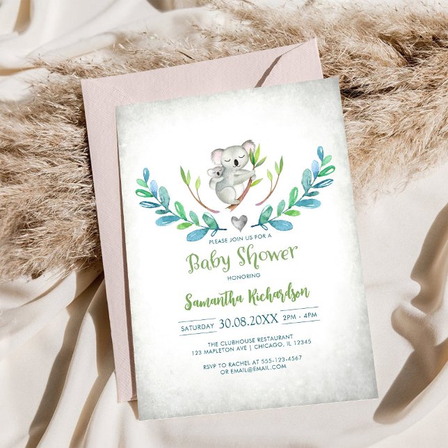 Invitation à une fête prénatale avec un adorable k (Créateur téléchargé)