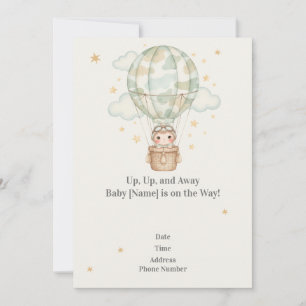 Invitation à une fête prénatale Camo pour l'armée 