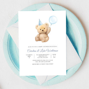 Invitation à une fête prénatale Ourson en peluche