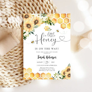 Invitation à une fête prénatale pour Bébé Abeille