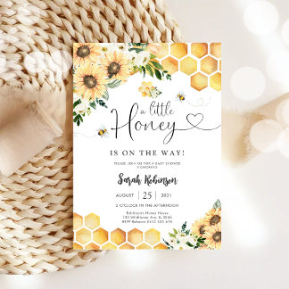 Invitation à une fête prénatale pour Bébé Abeille