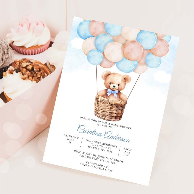 Invitation à une fête prénatale pour bébé avec bal (Créateur téléchargé)