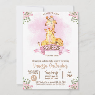 Invitation à une fête prénatale pour maman et bébé