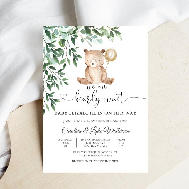 Invitation à une fête prénatale pour un adorable o (Créateur téléchargé)