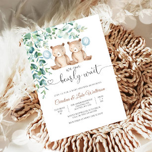 Invitation à une fête prénatale pour un ours