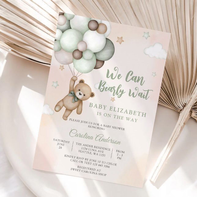 Invitation à une fête prénatale sur le thème du bé (Créateur téléchargé)