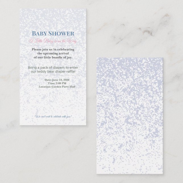 Invitation à une fête prénatale | Tirage au sort d (Devant / Derrière)