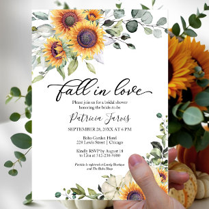 Invitation à une fête prénuptiale d'automne pour u