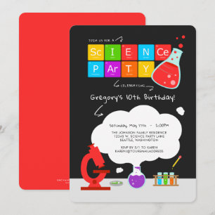Invitation à une fête scientifique pour enfants