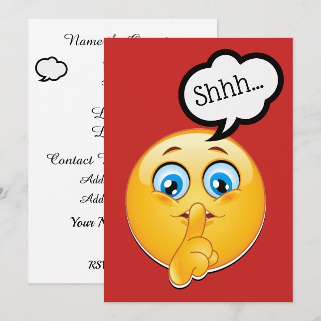 Invitation à une fête / Soirée surprise (Devant / Derrière)