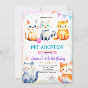 Invitation à une fête sur le thème des chatons mig