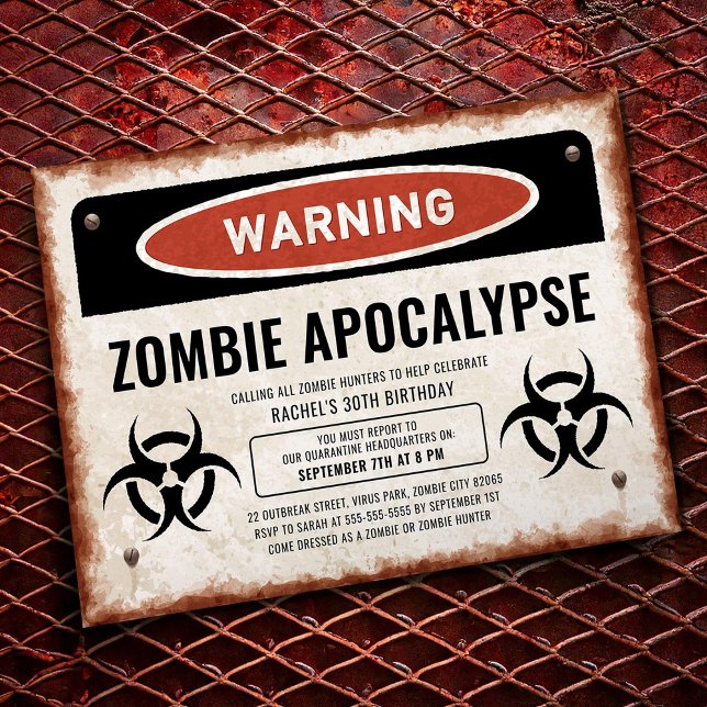 Invitation à une fête sur le thème des zombies ave (Créateur téléchargé)