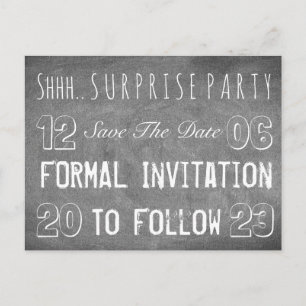 Invitation à une fête surprise, enregistrez la dat