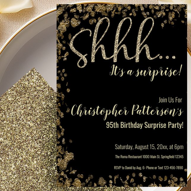 Invitation à une fête surprise pour le 95e anniver (Créateur téléchargé)