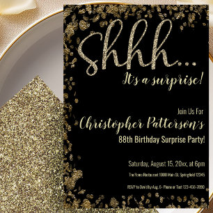 Invitation à une fête surprise pour les 88 ans Or 