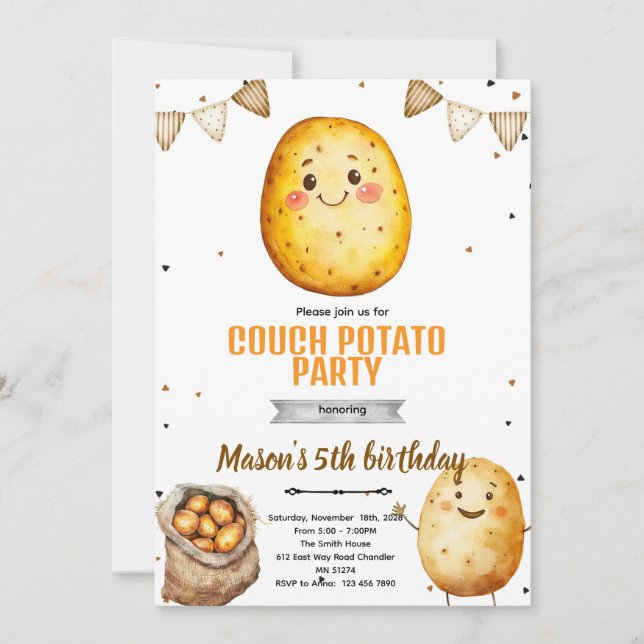 Invitation à une fête thématique d'anniversaire de (Devant)