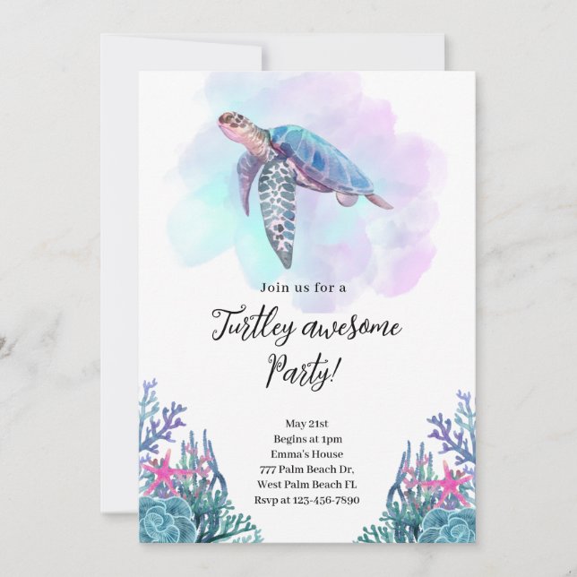 Invitation à une fête totalement géniale sur les t (Devant)
