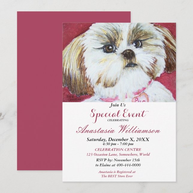 INVITATION À UNE FÊTE TRÈS AMUSANTE (Devant / Derrière)