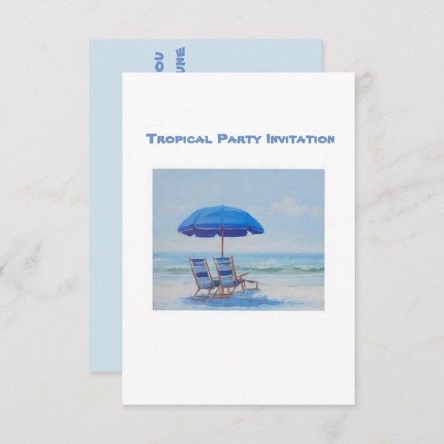 Invitation à une fête tropicale (Devant / Derrière)