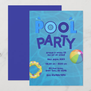 Invitation à une fête tropicale d'été au bord de l