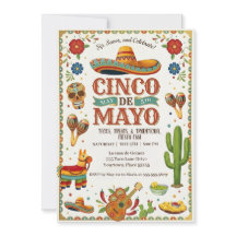 Invitation à une fête vibrante pour le Cinco De Ma