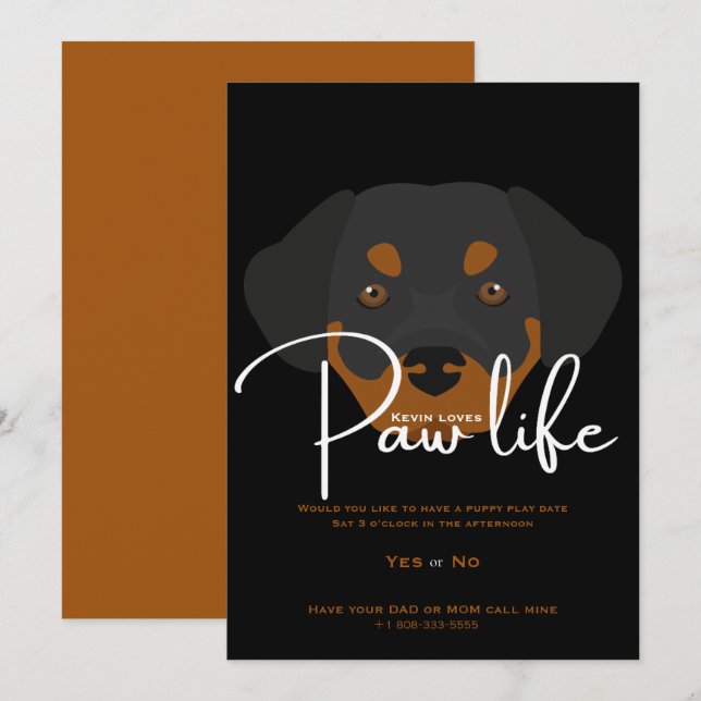 Invitation à une journée de jeu (Devant / Derrière)