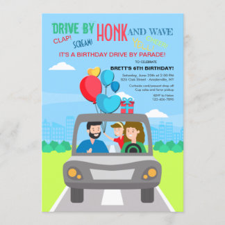 Invitation à une parade d'anniversaire