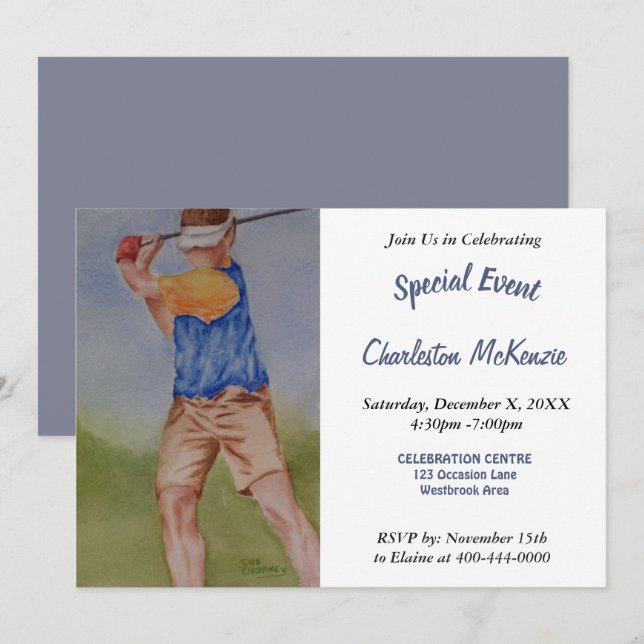 INVITATION À UNE PARTIE DE GOLF (Devant / Derrière)