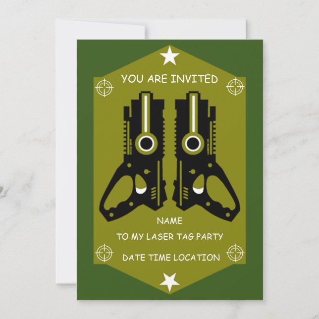 Invitation à une partie de Laser Tag (Devant)