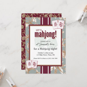 Invitation à une partie de Mahjong, toile de Jouy