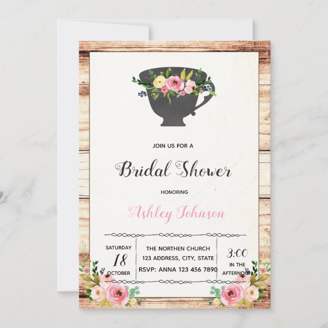 Invitation à une party de thé de l'après-midi (Devant)