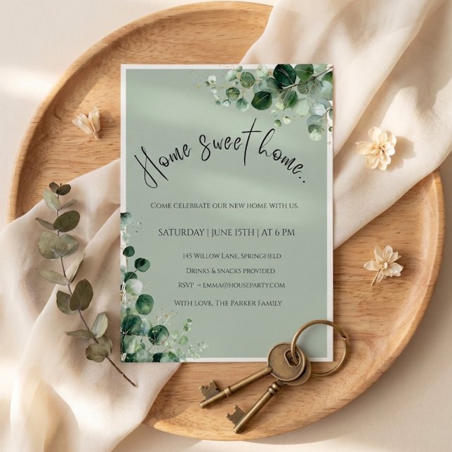 Invitation à une pendaison de crémaillère – Maison (Home sweet home
housewarming invitation)