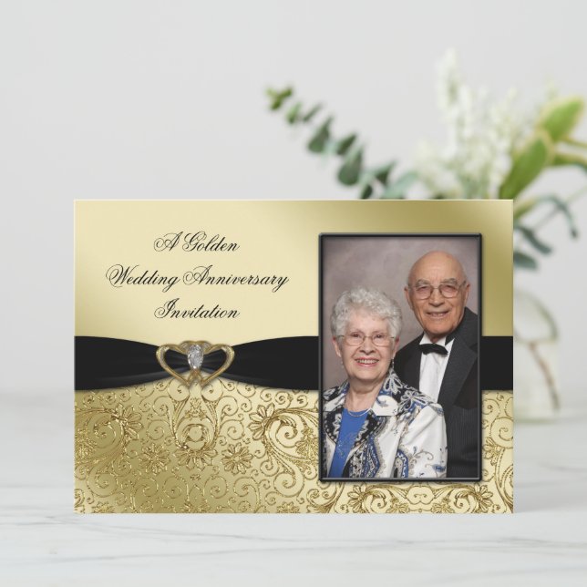 Invitation à une photo pour les 50 ans de mariage (Debout devant)