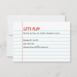 Invitation à une Playdate