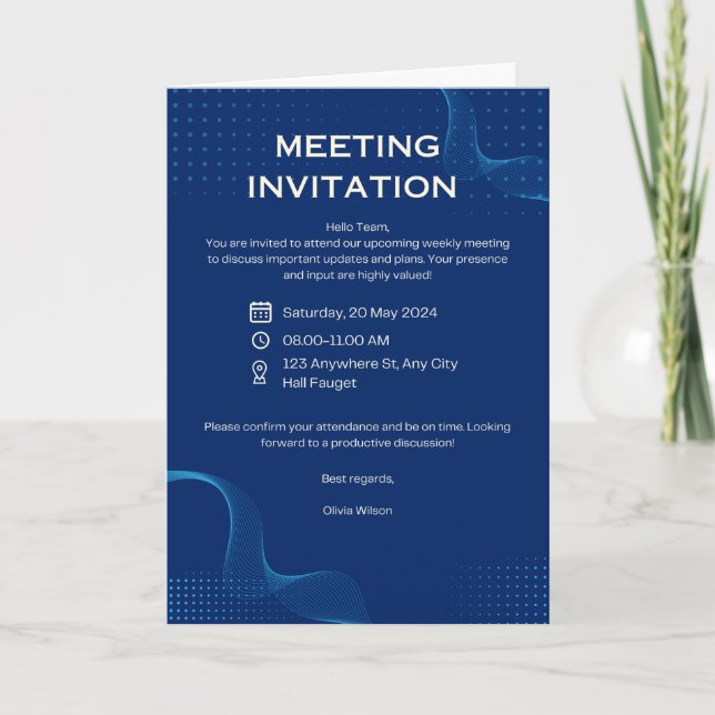Invitation à une réunion d'affaires moderne ⭐ (Devant)