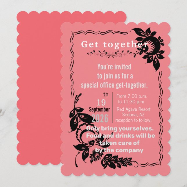 Invitation à une réunion de bureau (Devant / Derrière)