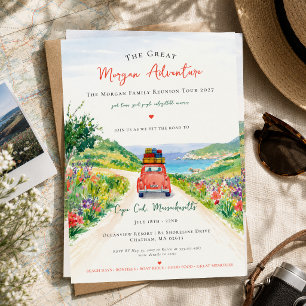 Invitation à une réunion de famille en road trip a