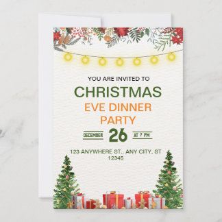 Invitation à une réunion de Noël festive et amusan