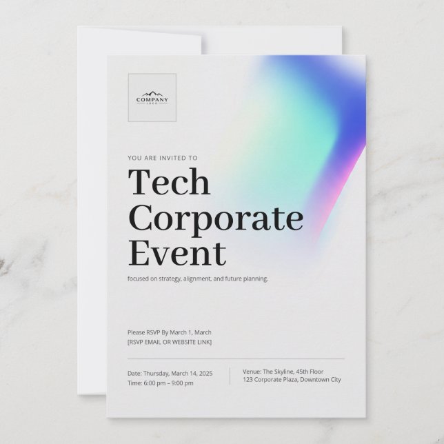 Invitation à une réunion d'événement d'entreprise  (Devant)