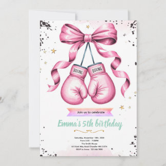 Invitation à une soirée à thème boxe féminine