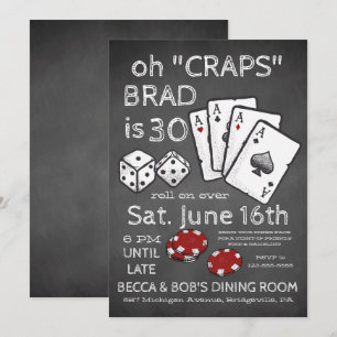 Invitation à une soirée à thème de poker
