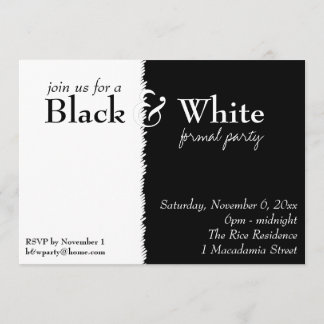 Invitation à une soirée à thème en noir et blanc 2
