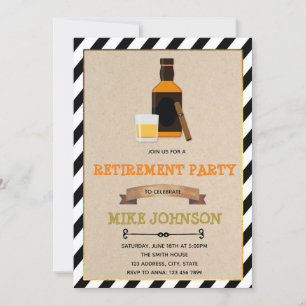 Invitation à une soirée à thème vin et cigare