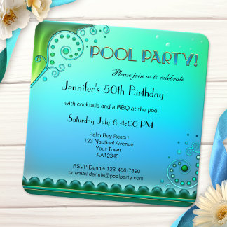 Invitation à une soirée aquatique élégante