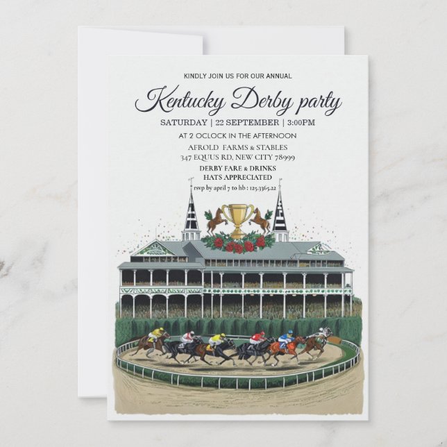 Invitation à une soirée au derby du Kentucky Churc (Devant)