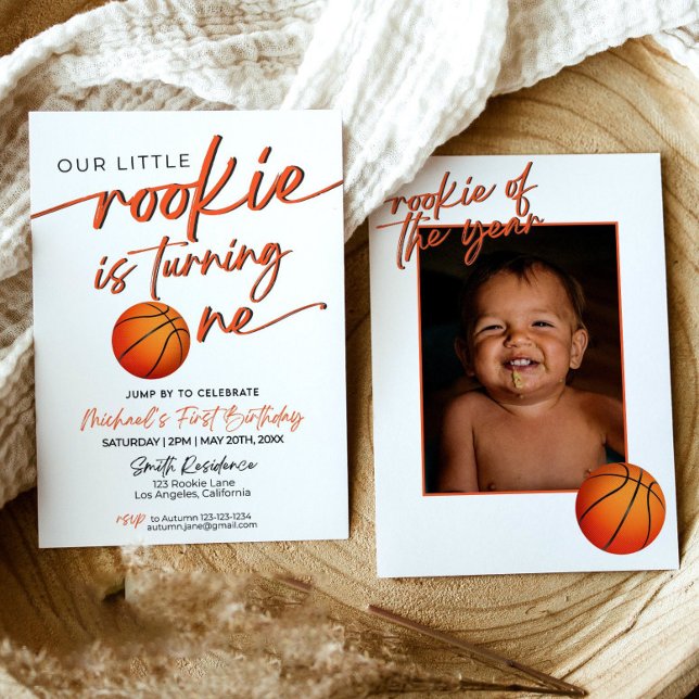 Invitation à une soirée basket Année de débutant d (Créateur téléchargé)