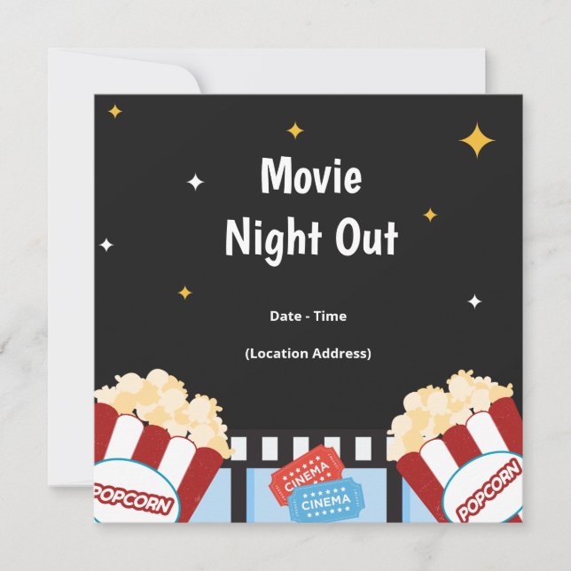 Invitation à une soirée cinéma dans le jardin (Devant)