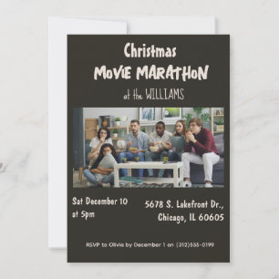 Invitation à une soirée cinéma de Noël