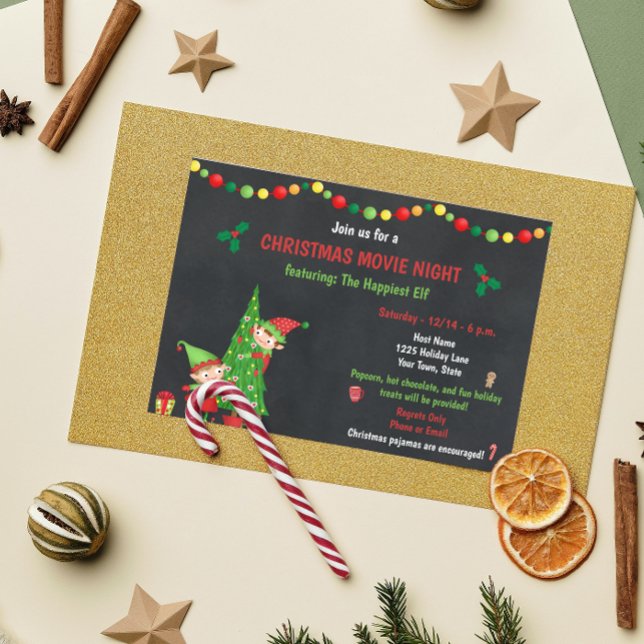 Invitation à une soirée cinéma de Noël (Créateur téléchargé)