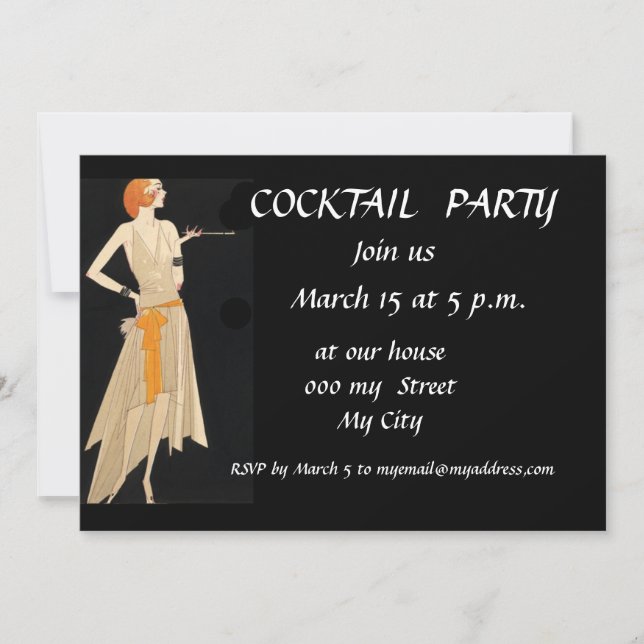Invitation à une soirée cocktail (Devant)